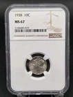 1938 Mercury Dime | NGC MS67 #019