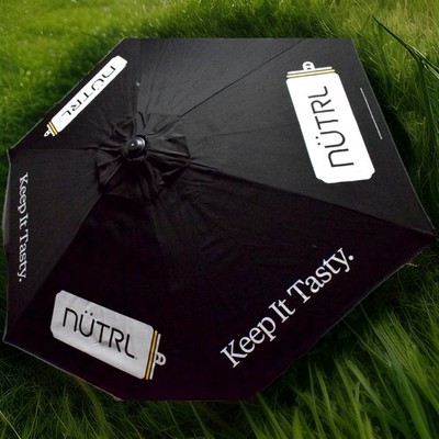 Nutrl Vodka Logo Market Style Black Patio Umbrella 7  Tall Brand New In Box!