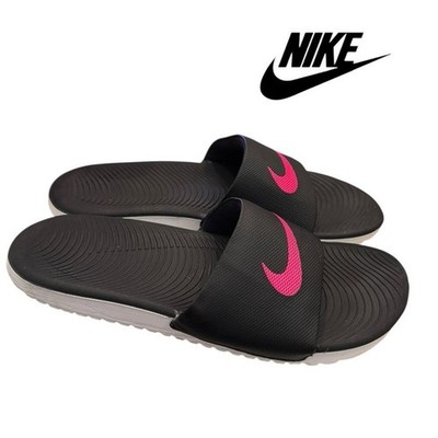 Nike Kawa Women's Black Vivid Pink 834588-060 Slide Sandals 10