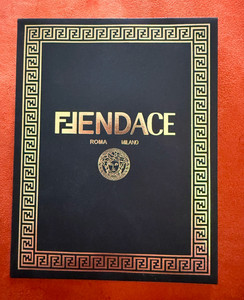 FENDACE LOGO ENVELOPE W/ VERSACE MEDUSA & FENDI FF MOTIF RARE - NYC POP UP SHOP