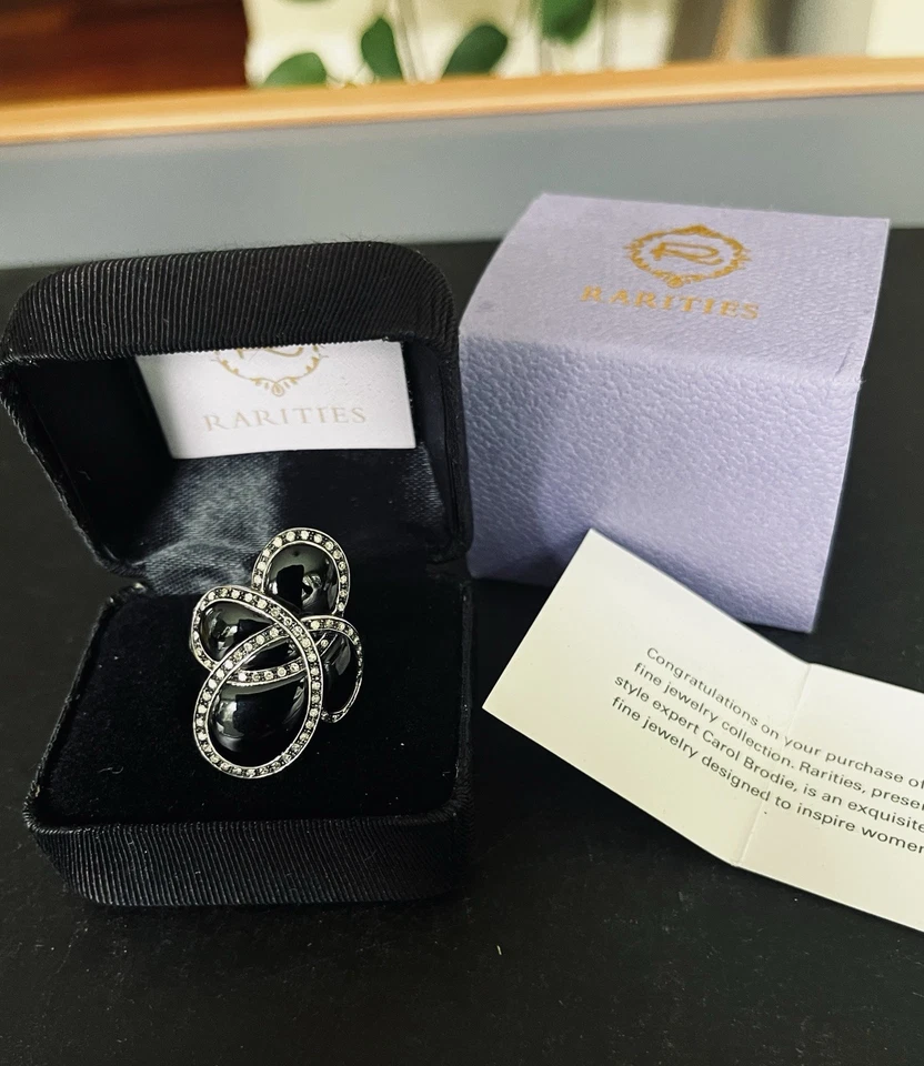 Anillo Infinito Diamante Ónix Rarezas - Talla 9; Comprado por $360 Foto 2 de 3