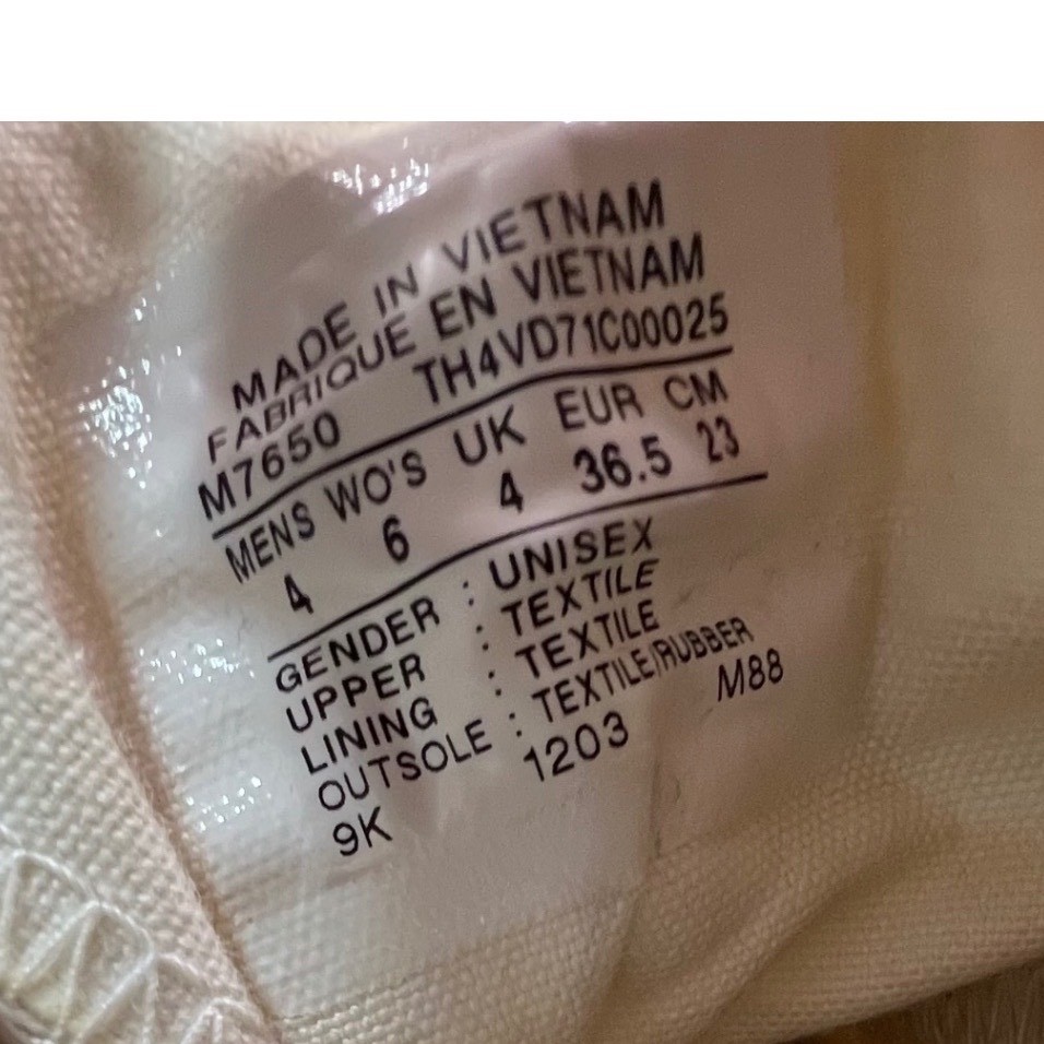 Vintage Converse Chuck Taylor All Star High Top Canvas Sneakers White Size 4 US thumbnail 4