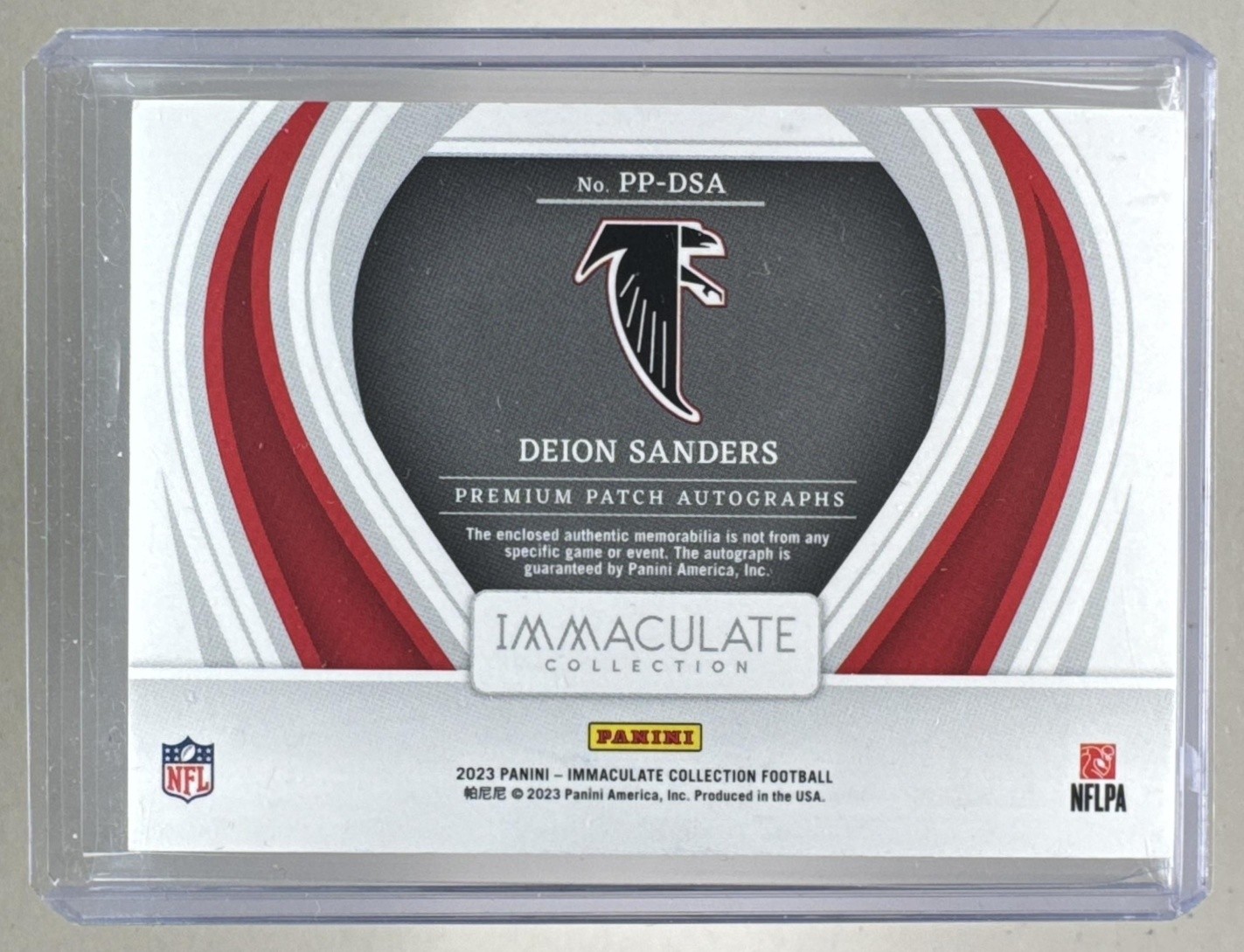 Deion Sanders 2023 Panini Immaculate #PP-DSA Premium Patch Auto /99 view 2