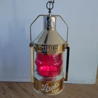 Big Vintage Stroh's Beer Lantern Nautical Light w/Rotating Motion, Works Sign