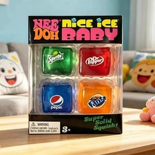 4Pcs Pack Limited Edition Fanta Sprite Dr Pepper Pepsi Squishy Fidget Stress Toy