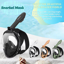 Underwater Diving Anti-Fog Full-Face Snorkeling Mask, Snorkel Breathing Mask