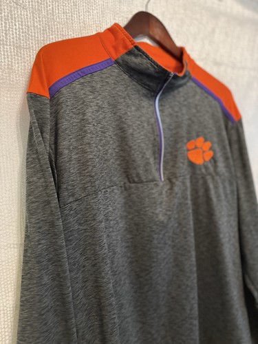 Clemson Tigers Men's Large Colosseum 1/4 Zip Pullover Lightweight NCAA ACC - Picture 4 of 11