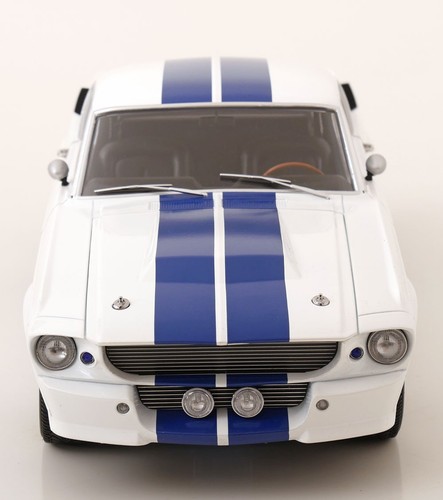 KK Scale 1/12 FORD MUSTANG SHELBY GT500 ELEANOR 1967 WHITE & BLUE WITH OPENINGS - Picture 6 of 8