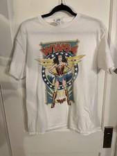 Delta Pro Weight Vintage, Men  s Large WW84 Wonder Woman White T-Shirt. Unisex
