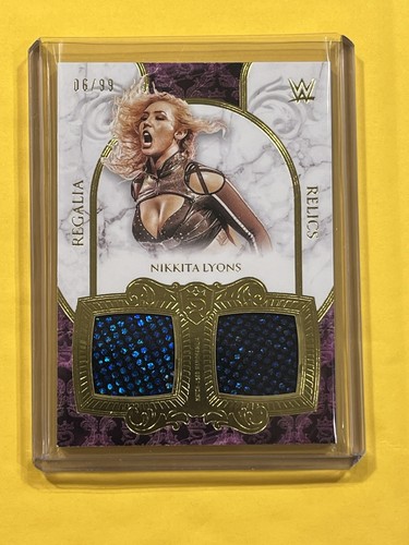NIKKITA LYONS 2025 Topps Royalty WWE Regalia Relics Match-Used Dual Patch # /99