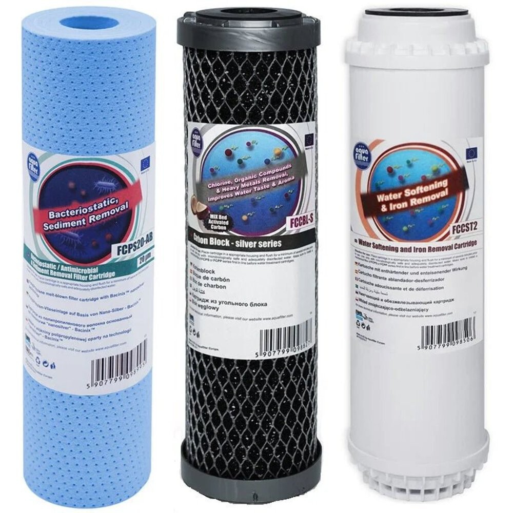 Aquafilter Reverse Osmosis Pre Filter Cartridge Set 10"" x 2.5""