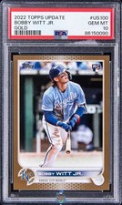 2022 Bobby Witt Jr. PSA 10 Topps Update Rookie Gold #US100 554/2022