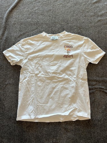 Casablanca Shirt Mens Medium White Casa Sport Torch Tennis Graphic Tee