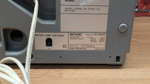 Vintage Sharp VZ-3500 Linear Plattenspieler System CP-350HP Lautsprecher Ersatzteile oder Reparatur - Bild 13 von 21