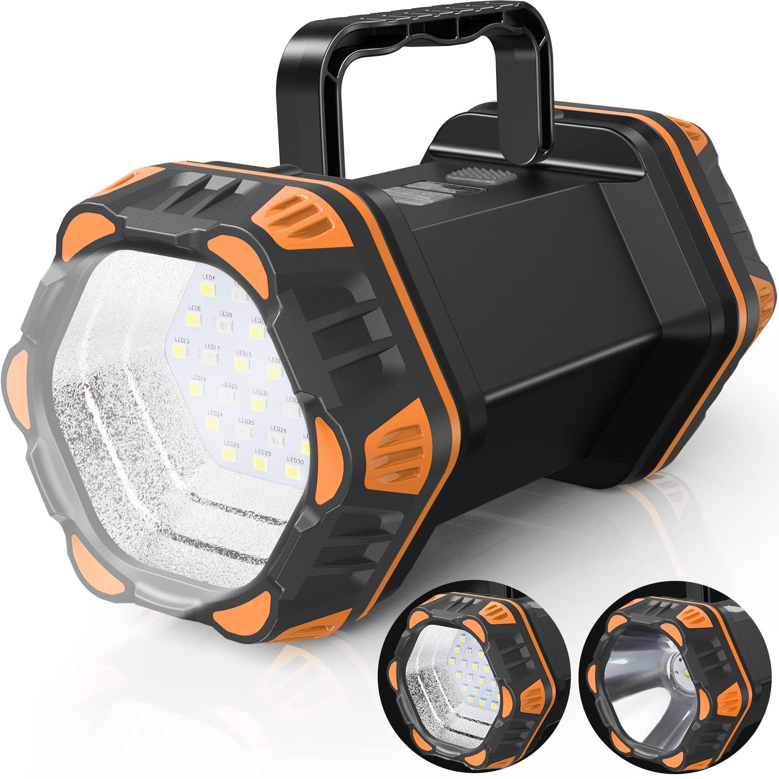 Camping Lantern Rechargeable, LED Camping Flashlight, 4800 Capacity, Portable...