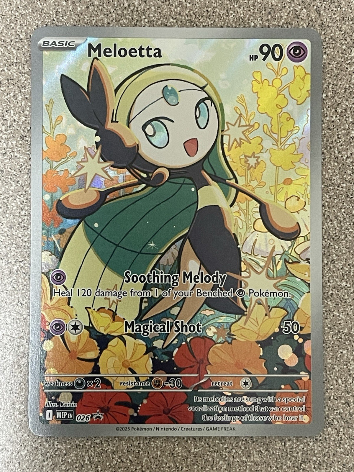 Pokemon Meloetta 026 ME: Mega Evolution Promo Illustration Rare Holo NM