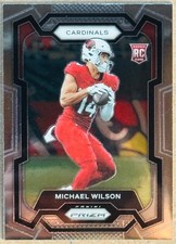 2023 PANINI PRIZM MICHAEL WILSON ROOKIE CARD RC #303 NM+ ARIZONA CARDINALS . rookie card picture