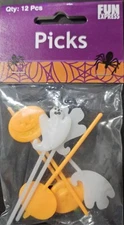 Fun Express Picks - Halloween Toothpicks - 4 packs of 12 pieces