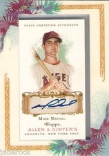 Mike Napoli 2007 Topps Allen Ginter's Framed Signature Certified Auto graph