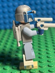 LEGO Star Wars Jango Fett Minifigure SW0468 Smiling 75015 w/ 2 Blaster Pistols