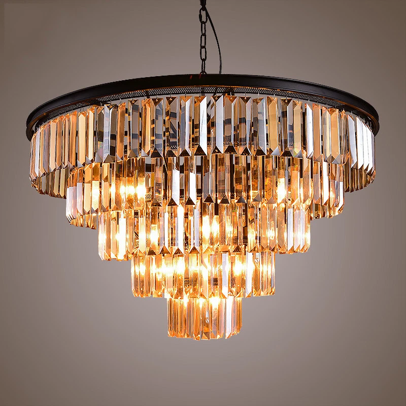 Creative personality living room Continental Iron Round crystal