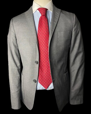 J. Lindeberg Blazer Jacker 36R Slim Fit Hopper Soft Dressed Wolle Ellenbogen Patches