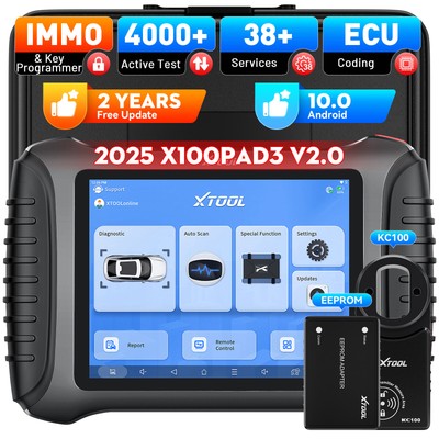 2025 XTOOL X100 PAD3 OBD2 Diagnosegerät Schlüsselanhänger Programmer mit KC100