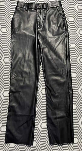 SUPRE Black Faux Leather Soft Pants Size 8