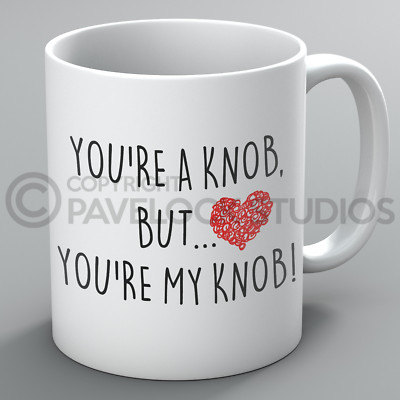 Valentinstag Tasse Du bist ein Knopf lustig unhöflich Liebe Geschenk für Ihn Freund Ehemann