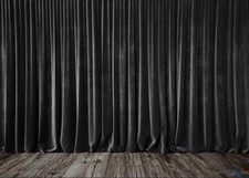 Gray Heavy Style Velvet Curtain 12ft H Drape Stage/Theater/Home Noise Thermal