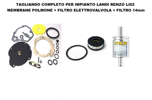 TAGLIANDO GPL LI02 COMPLETO PER LANDI RENZO LI02 MEMBRANE + FILTRO POLMONE LI02 - Picture 2 of 5
