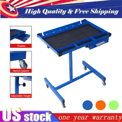 Adjustable Tear Down Work Table 220lbs Capacity Rolling Tool Table w/ Drawer