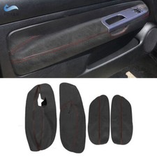 Suede Leather Door Panel Armrest Cover For Vw Golf 4 Jetta Mk4 Bora 98-06 3-door