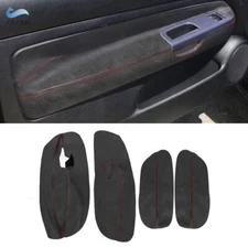 Suede Leather Door Panel Armrest Cover For VW Golf 4 Jetta MK4 Bora 98-06 3-Door