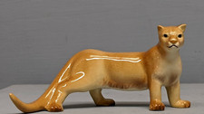Beautiful Retired Hagen Renaker Walking Cougar Long Flowing Tail