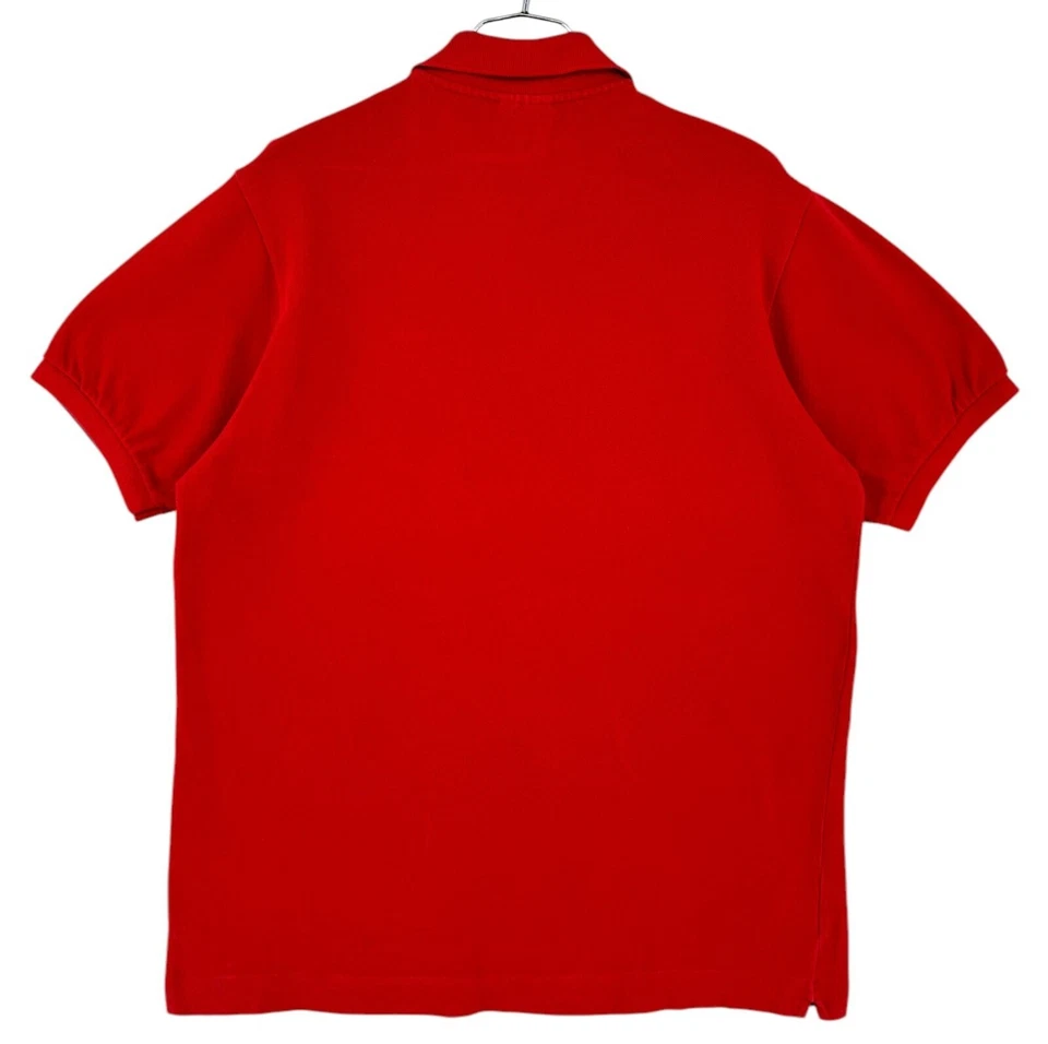 LACOSTE Polo T-Shirt Rojo Para Hombre Tamaño 5 - L - Imagen 2 de 4