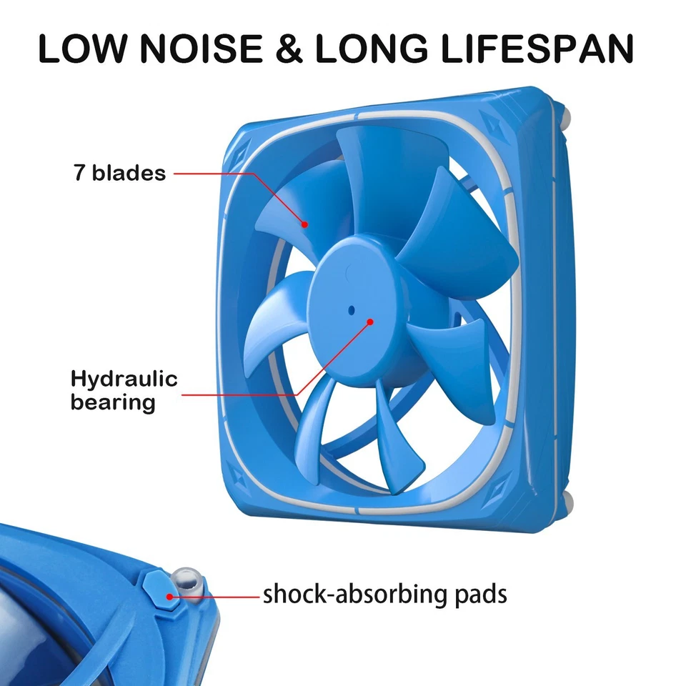 120mm Case Fan  PC Computer Silence 5V 3 PIN Addressable RGB MB Sync PC Vetroo - Image 2 of 4