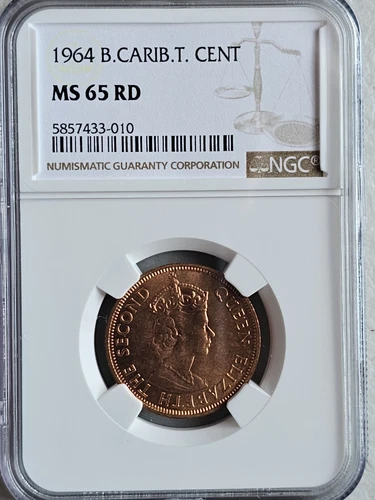 British Caribbean Territories 1 Cent 1964 NGC MS 65 RD