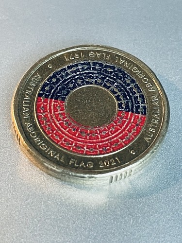 2021 Australian Two Dollar $2 coin - ABORIGINAL FLAG