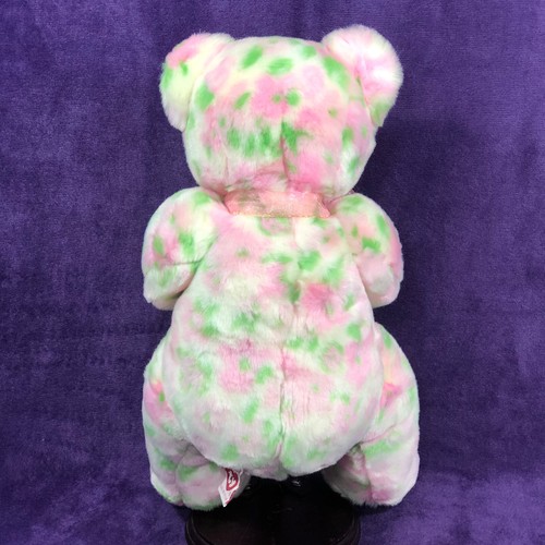 Ty Beanie Babies Bear 2003 Spring Bloom 12" Plush Ribbon Pink Bow Stuffed Animal - Picture 8 of 10