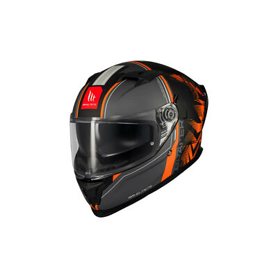 Integralhelm MT HELMETS BRAKER SV CHARM B4 grau/orange matt