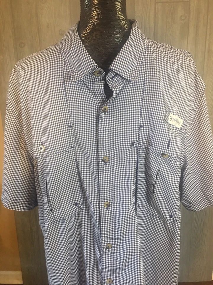 Magellan Outdoors Mens Size 2XL Breathable Angler Check Button Shirts Set of 3 - Image 3 of 4