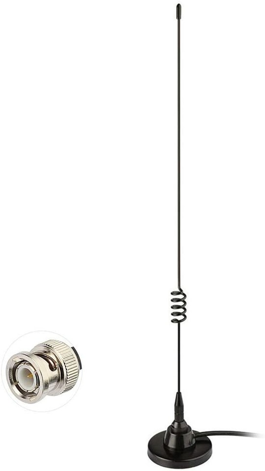 2 Antenne Magnetiche Bingfu Per Scanner Radio – HF/VHF/UHF Con Connettore BNC Maschio