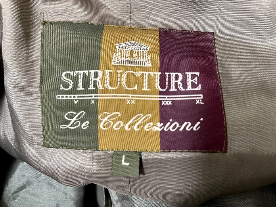 Vintage Structure Le Collezioni Wool Blend Tweed Plaid Blazer Jacket Academic L - Image 2 of 4