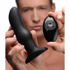 Rimmers Model M Curved Rimming Plug w Remote Control Prostate Vibrating Vibrator