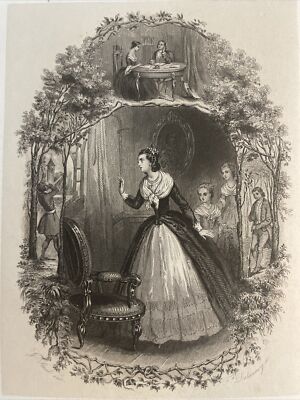 Engraving 19th century Fd Delannoy 'Mémoires D'Outre Tombe' Penaud brothers publishers