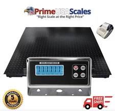 Prime OP-916NN 60"x60" Floor Scale 10,000 lb x 1 lb & Printer w/ 5 YR Warranty