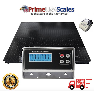 Prime OP-916NN 60''x60'' Floor Scale 10,000 lb x 1 lb & Printer w/ 5 YR Warranty