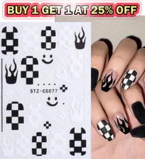 37 Styles Drawing Pattern Nail Stickers Waterproof Nail Art Design DIY Decals