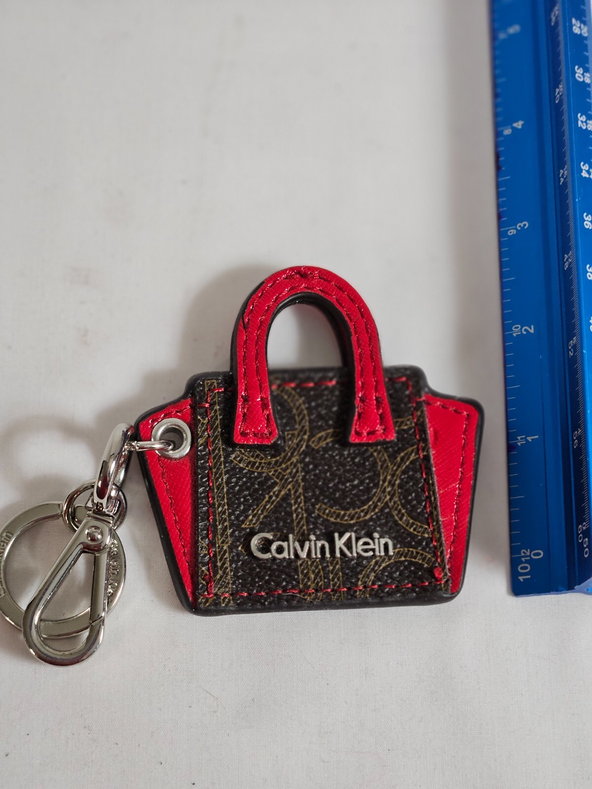 Calvin Klein Faux Leather Purse Shaped Keychain/Bag Charm eBay